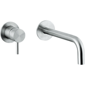 Смеситель Cisal Xion XI002510D1 для раковины, на 2 отверстия, нержавеющая сталь