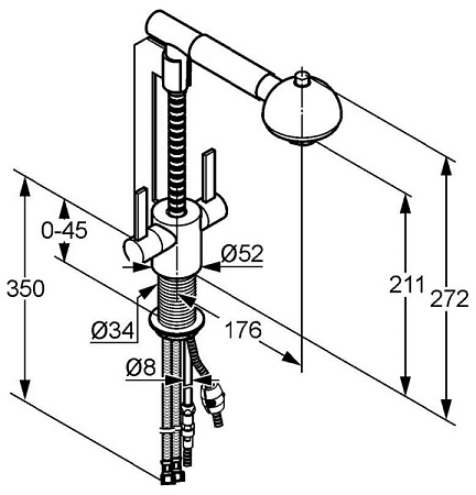 Смеситель Kludi Zip 42100Z129 для кухонной мойки