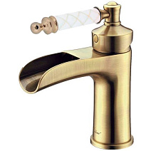 Смеситель Boheme Vogue 201-MR-W для раковины, бронза/белый Murano