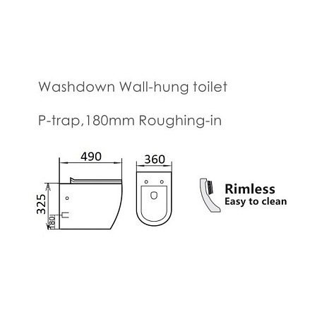 Унитаз подвесной Boheme Bianca 961/2 микролифт, черный матовый