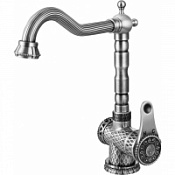 Смеситель Zorg Antic A 408K-SL для кухонной мойки, серебро