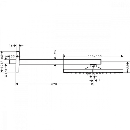 Верхний душ Hansgrohe Raindance E 300 1jet 26238700 белый матовый