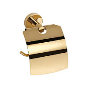 Держатель туалетной бумаги Bemeta Brilo 161112010 с крышкой, золото