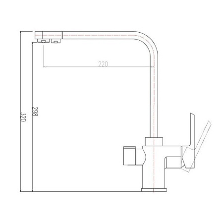 Смеситель Zorg Inox SZR-7039 для кухонной мойки, сталь