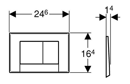 Кнопка смыва Geberit Bolero 115.777.21.1 хром глянцевый