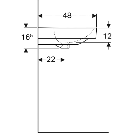 Раковина Geberit Smyle Square 500.253.01.1 120 белая