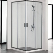 Душевой уголок Aquatek AQ ARI KV 09020BL 90х90 квадрат, прозрачное стекло, черный