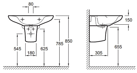 Раковина Jacob Delafon Presqu'ile E1231-53