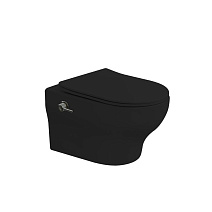 Унитаз подвесной Boheme Fiore 978-SET-2-B с функцией биде, черный матовый