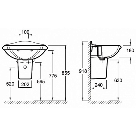 Полупьедестал для раковины Jacob Delafon Portrait E1418