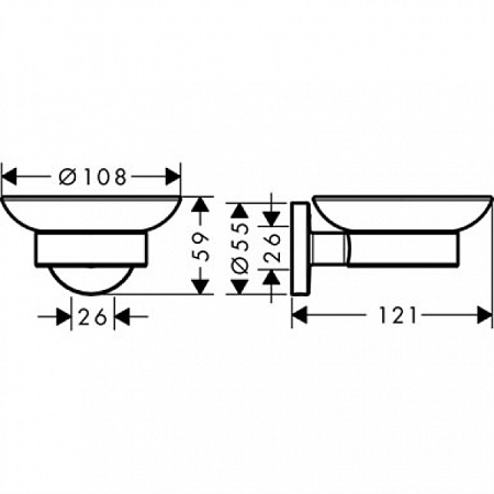 Мыльница Hansgrohe Logis Universal 41715000 хром