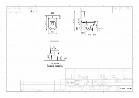 Унитаз-компакт VitrA Zentrum 9012B003-7202 с микролифтом