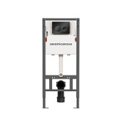 Инсталляция Ceramica Nova Balance/Circle CN121001MB с кнопкой смыва, черный матовый Инсталляция Ceramica Nova Balance/Circle CN121001MB с кнопкой смыва, черный матовый