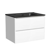 Тумба с раковиной Sancos Libra 70 LB70W белый/черный