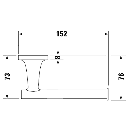Держатель туалетной бумаги Duravit Starck T 0099374600 черный матовый
