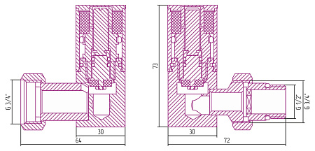Вентиль Сунержа Без серии 071-1402-1234 для водяных, сатин