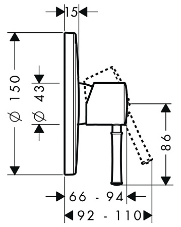 Смеситель Hansgrohe Talis Classic 14165000 для душа