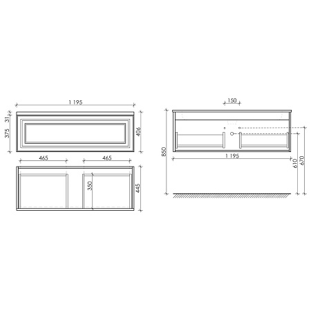 Тумба под раковину Sancos Very 120 VR120SM Doha Soft