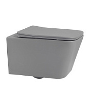 Унитаз подвесной ABBER Rechteck AC1201MG безободковый, серый матовый