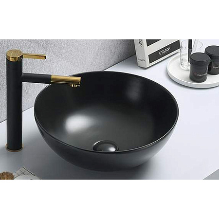 Раковина Velvex 104MB 40х40 черный