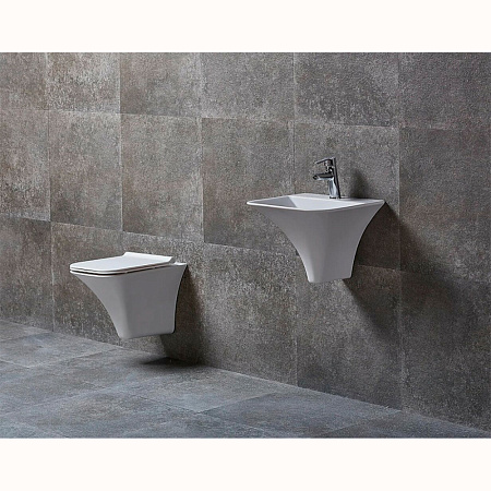 Унитаз подвесной beWash Ladoga 54303201 с системой микролифт, белый глянцевый