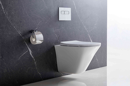Чаша для унитаза подвесного BelBagno Marmi BB052CHR белый