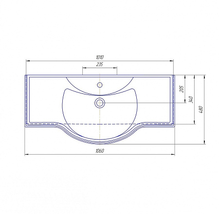 Тумба с раковиной Opadiris Риспекто Z0000001784 100 орех антикварный (Нагал, Р46) / бронза