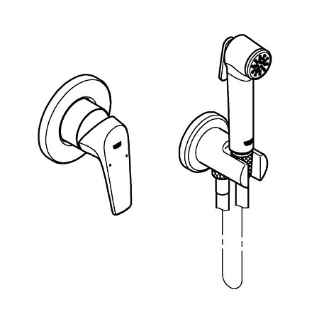 Комплект гигиенический Grohe BauFlow 29328000 хром