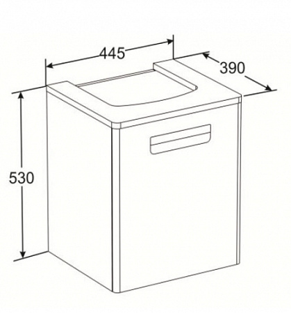 Тумба под раковину Roca Gap ZRU9302880 45 см, белый глянец