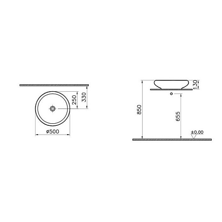 Раковина VitrA Istanbul 4522B403-0016 50 белый