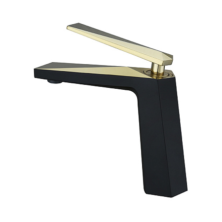 Смеситель Boheme Venturo 381-B для раковины, черный/золото