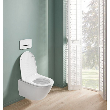 Унитаз подвесной Villeroy & Boch Subway 3.0 4670T901 безободковый, с микролифтом, alpin