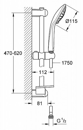 Душевой гарнитур Grohe Euphoria 110 Massage 27231001