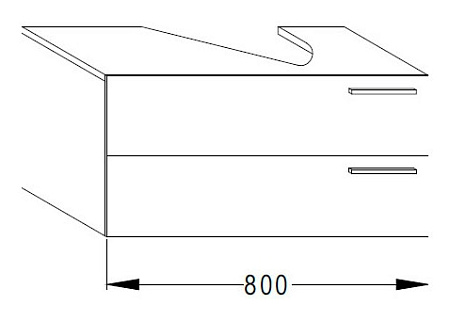 Тумба с раковиной Jacob Delafon Stillness EB133 белый бриллиант, лак