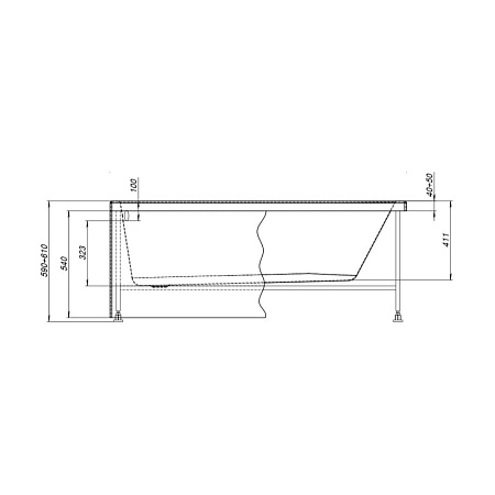 Каркас для ванны Aquanet Light 00242147 150x70