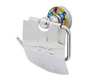 Держатель туалетной бумаги  WasserKRAFT Diemel K-2225 с крышкой, хром