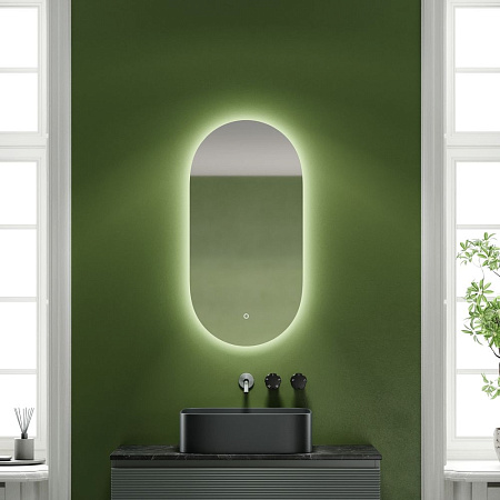Зеркало Sancos Oval OV45C 45х90 с подсветкой