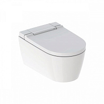 Унитаз подвесной Geberit AquaClean Sela 146.224.11.1 с функцией биде, с белой панелью