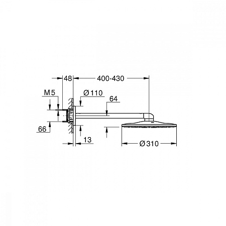 Верхний душ Grohe Rainshower 310 26475LS0