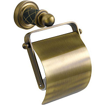 Держатель туалетной бумаги Boheme Murano 10901-B-BR с крышкой, бронза/черный