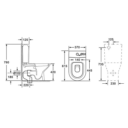 Унитаз-компакт Orans Ceramic WM-9902 микролифт