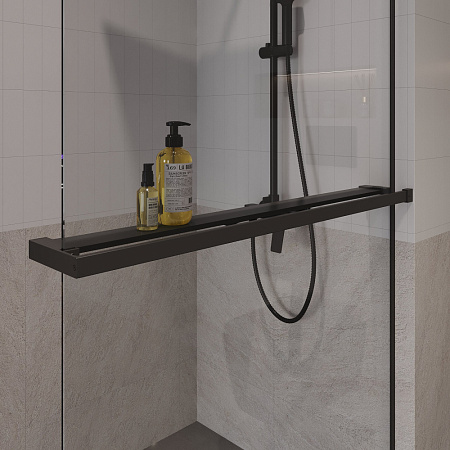 Полка-вешалка Niagara Nova NG9075B 90 черный матовый