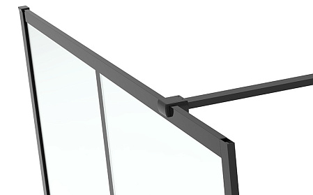 Душевая перегородка ABBER Immer Offen AG63100B прозрачное/черный