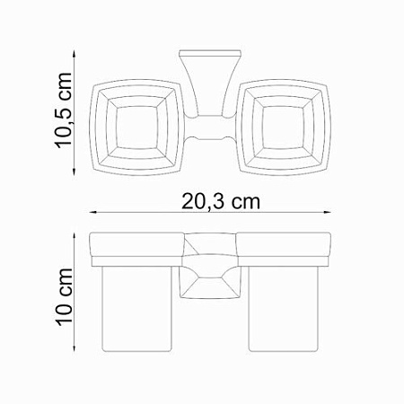 Стакан WasserKRAFT Wern K-2528D двойной , хром