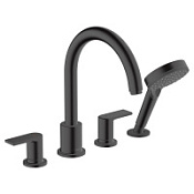 Смеситель Hansgrohe Vernis Shape 71459670 на борт ванны, черный матовый