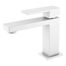 Смеситель Boheme Qubic 471-MW для раковины, белый матовый