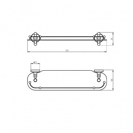 Полка Migliore Mirella 17328 золото