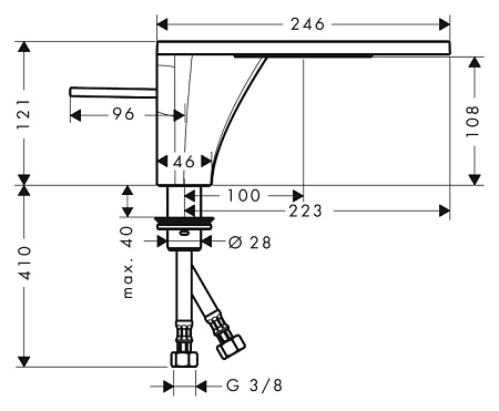 Смеситель Axor Massaud 18010000 для раковины, хром