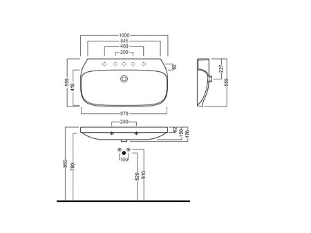 Раковина Hatria Abito YXX901 100х54