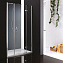 Душевая дверь в нишу Cezares Bergamo BERGAMO-W-B-13-40+60/40-P-Cr-R 140 R рифленое стекло - фото 4